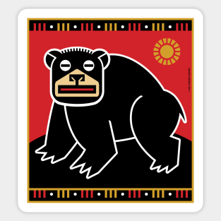 Big Black Bear Plaque Sticker